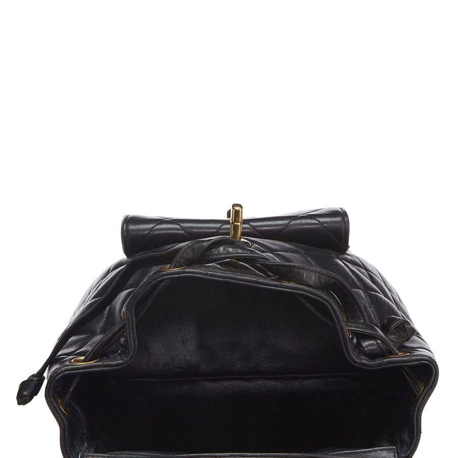 Chl, Black Quilted Lambskin 'CC' Classic Backpack Small, Black | Studio Nafay