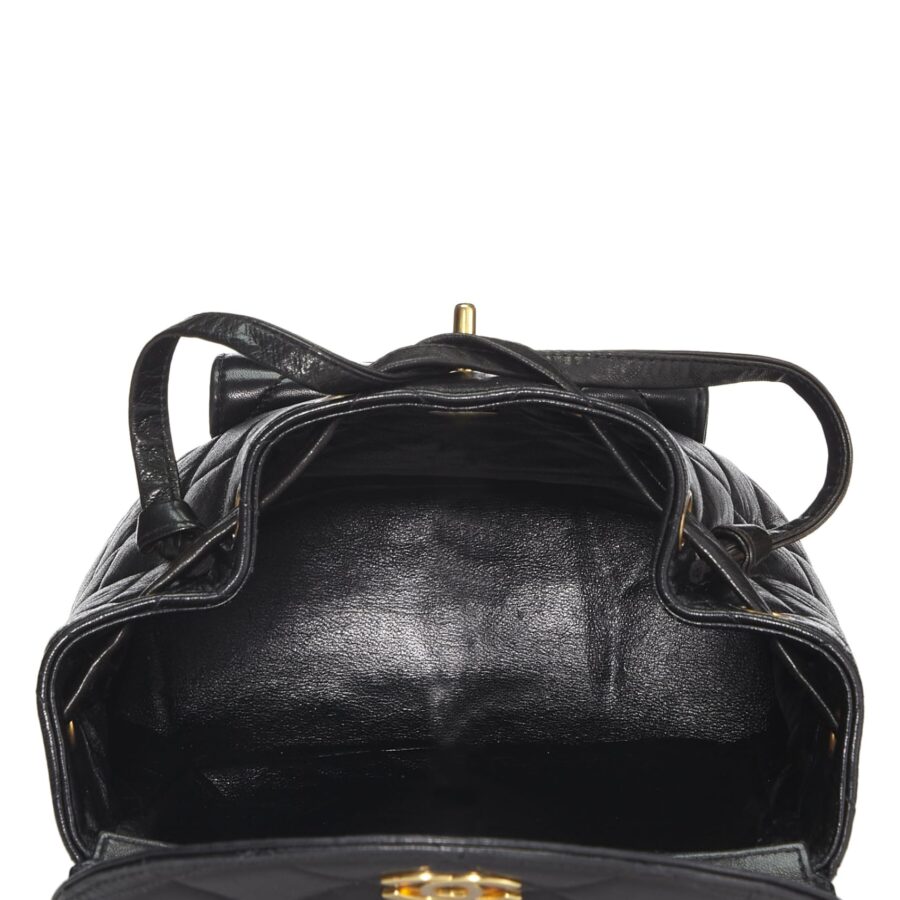 Chl, Black Quilted Lambskin Classic Backpack, Black | Studio Nafay