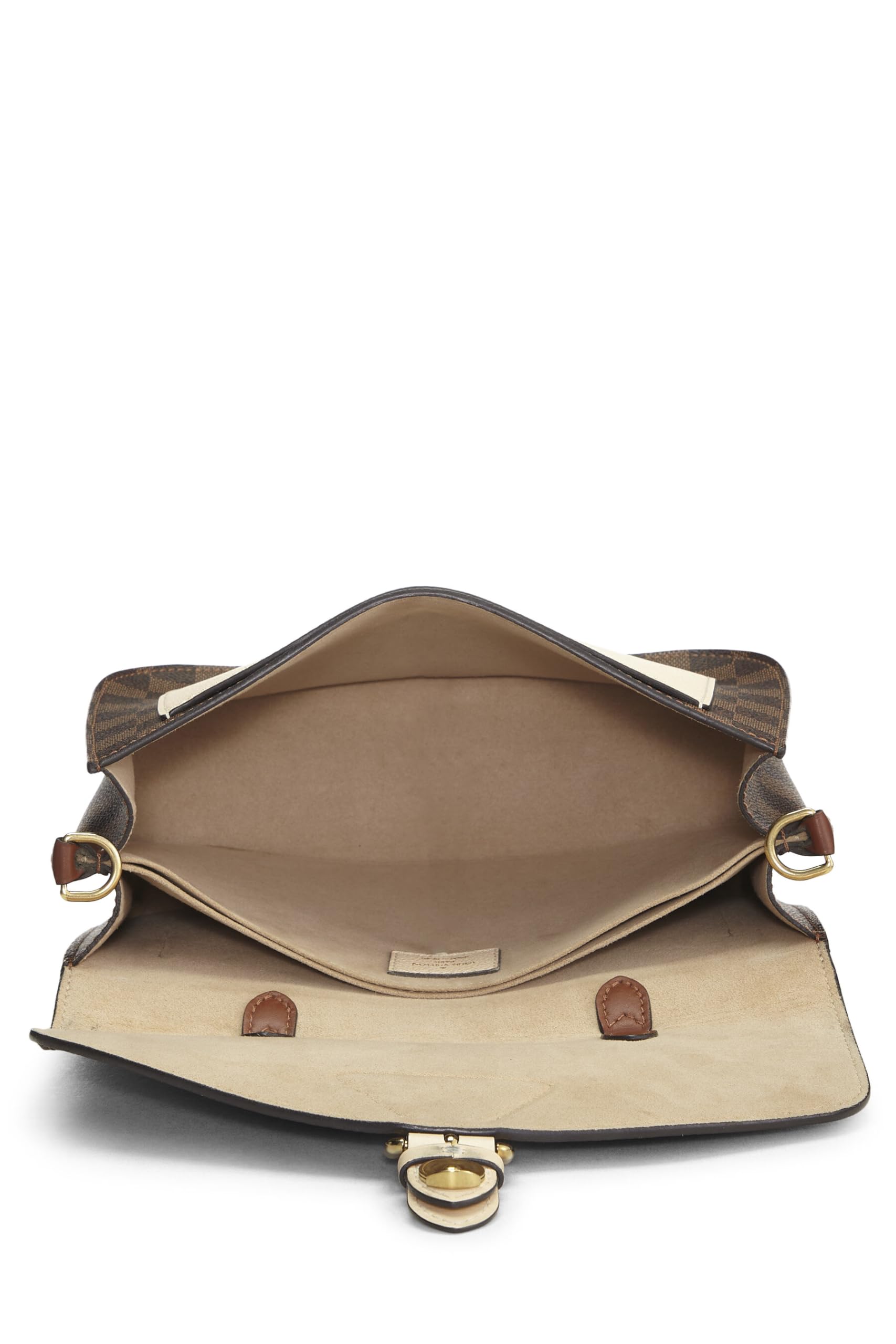 Louis Vuitton, Cream Damier Ebene Beaumarchais, Cream