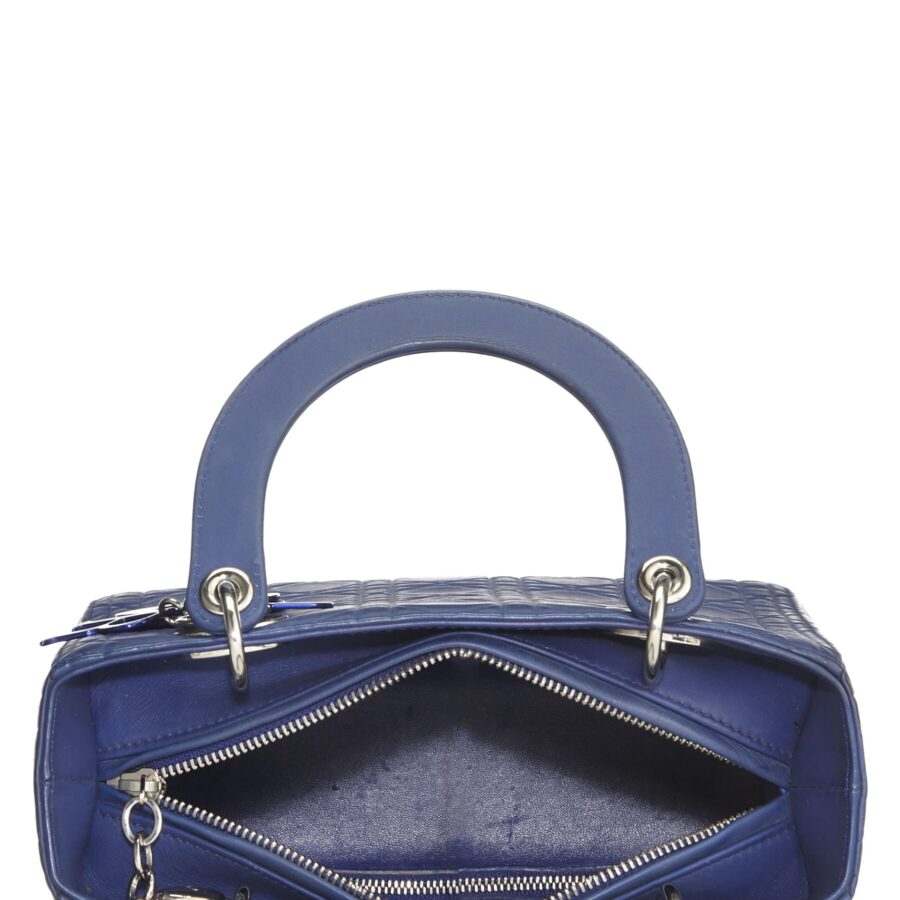 Dior, Matte Blue Cannage Calfskin Lady Dior Medium, Blue | Studio Nafay