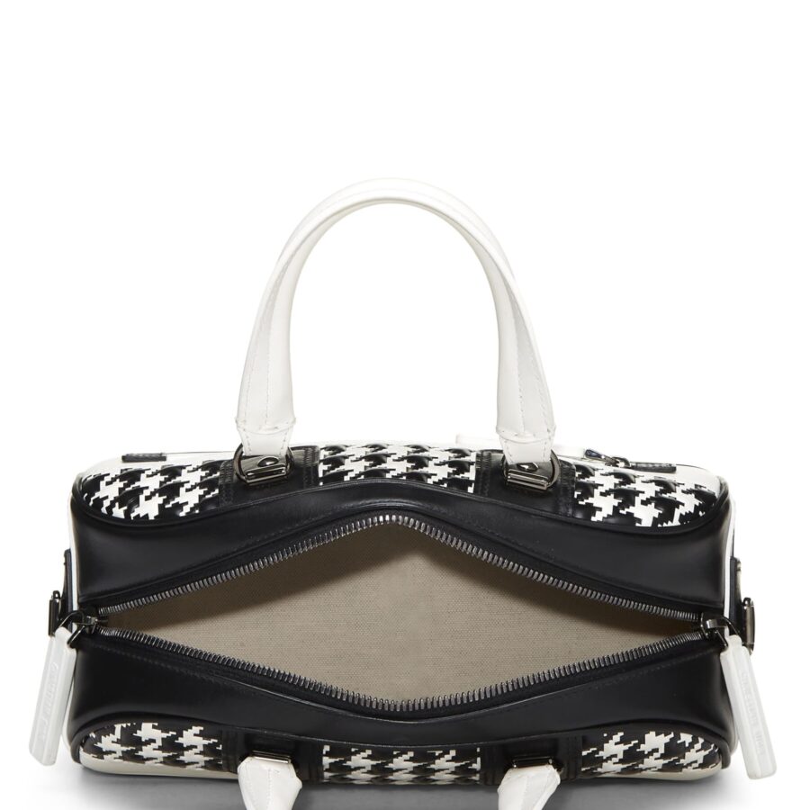 Dior, White & Black Leather Vibe Bowling Bag Small, White | Studio Nafay