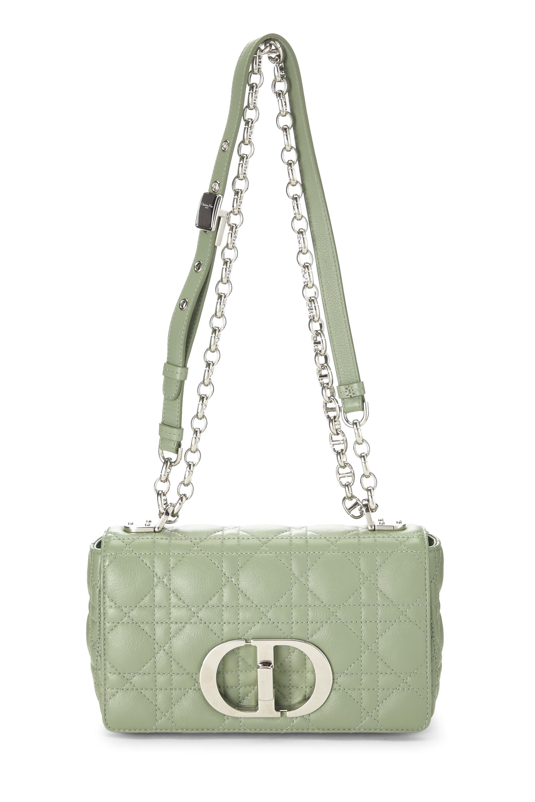 Dior, Green Cannage Calfskin Caro Bag Small, Green