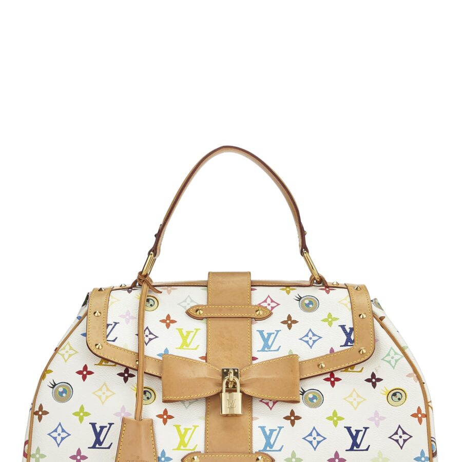 Louis Vuitton, Takashi Murakami x Louis Vuitton White Monogram Multicolore Eye Love You Handbag, White | Studio Nafay