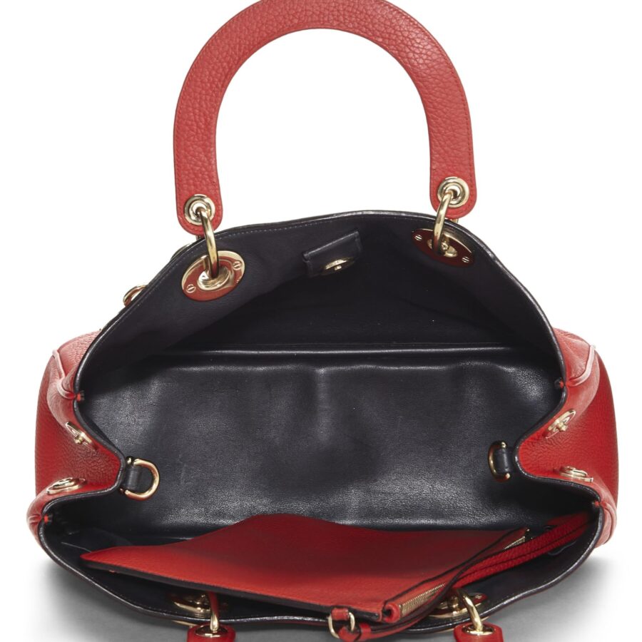 Dior, Red Leather Diorissimo Medium, Red | Studio Nafay