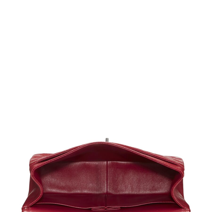 Chl, Red Quilted Caviar New Classic Double Flap Jumbo, Red | Studio Nafay