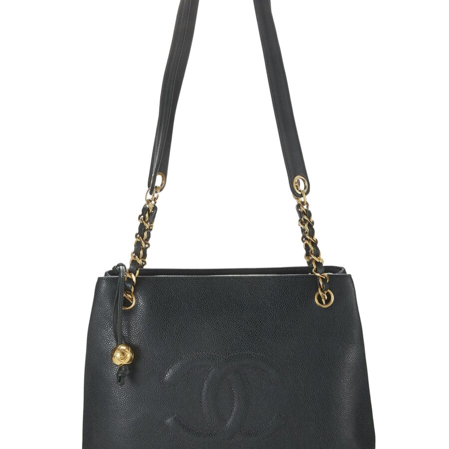Chanel, Green Caviar 'CC' Tote Small, Green | Studio Nafay
