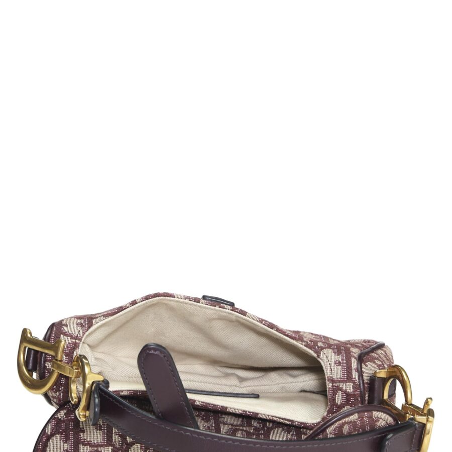 Dior, Burgundy Oblique Saddle Bag Mini, Burgundy | Studio Nafay