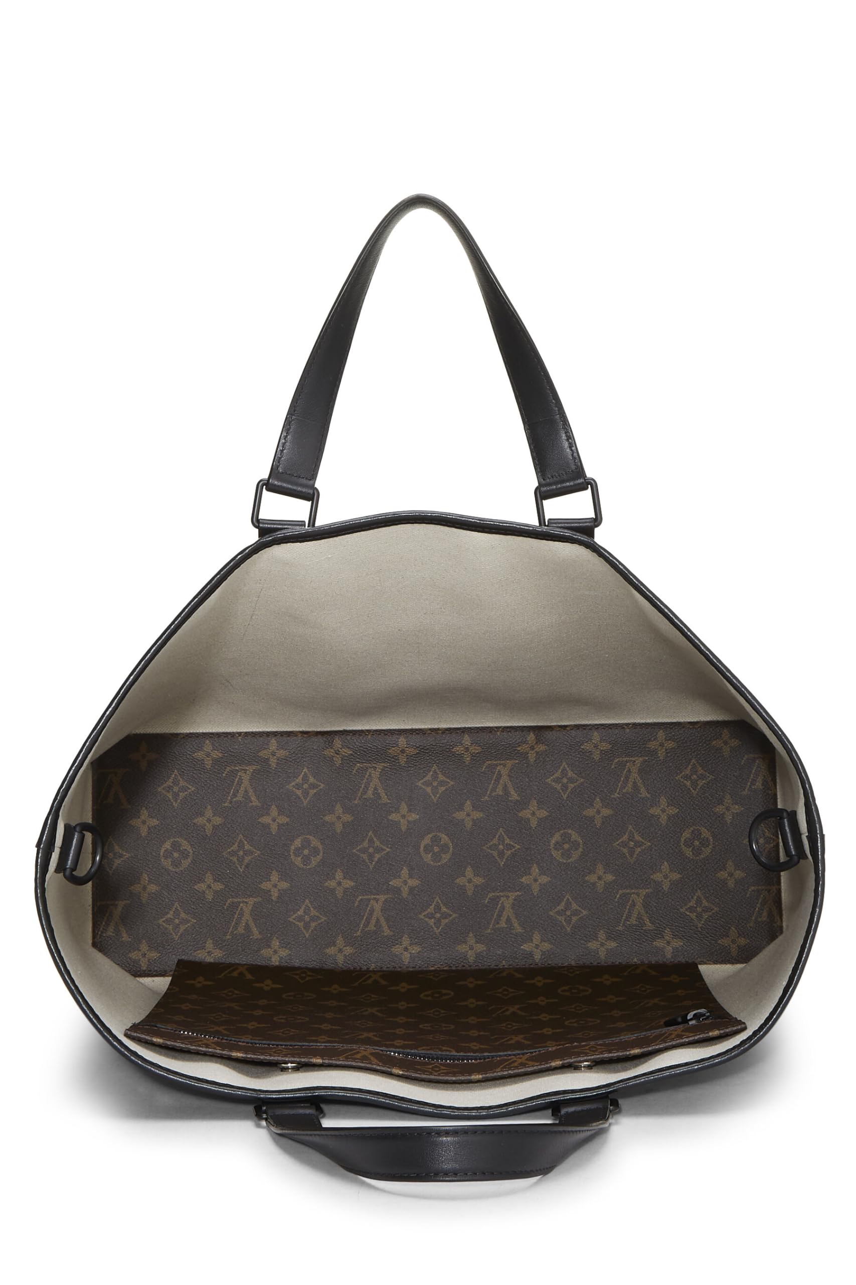 Louis Vuitton, Black Monogram Canvas Macassar Weekend Tote GM, Black