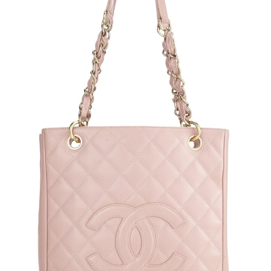 Chanel, Pink Quilted Caviar Petite Shopping Tote (PST), Pink | Studio Nafay
