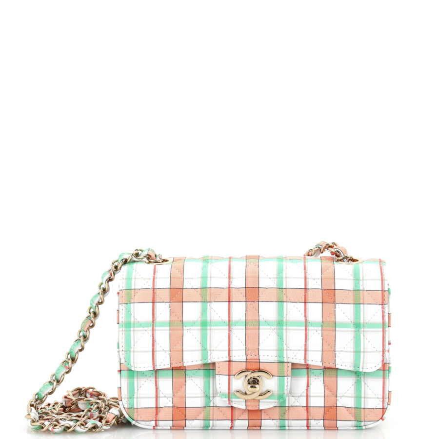 CHANEL Classic Single Flap Bag Quilted Printed Calfskin Mini | Studio Nafay
