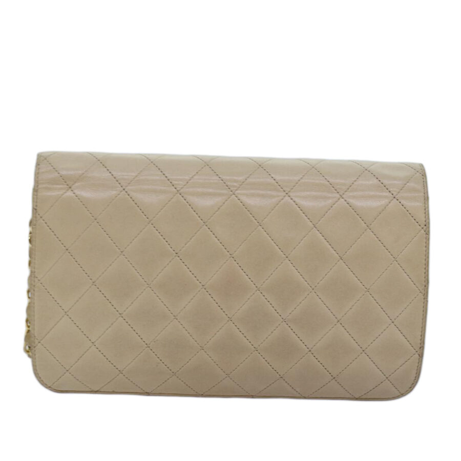 CHANEL Chain Shoulder Bag Lamb Skin Beige CC Auth 74732A | Studio Nafay
