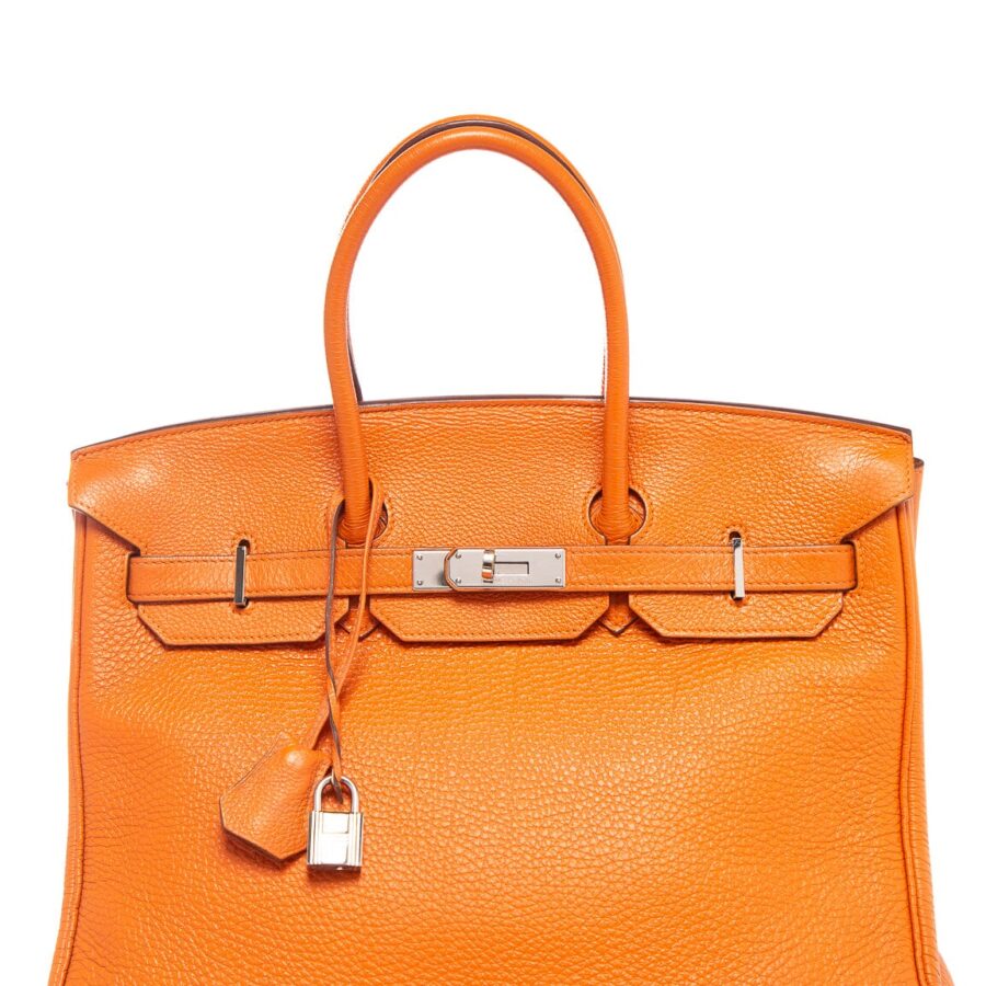 Hermès Orange Togo Leather 35 Birkin Handbag | Studio Nafay