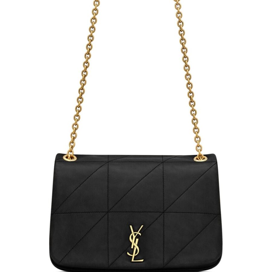 YSL BO JAMIE BLACK BAG WITH GOLDEN LOGO | Studio Nafay