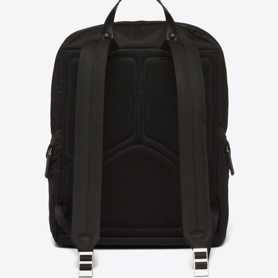 Triangle Logo Leather Backpack | Studio Nafay