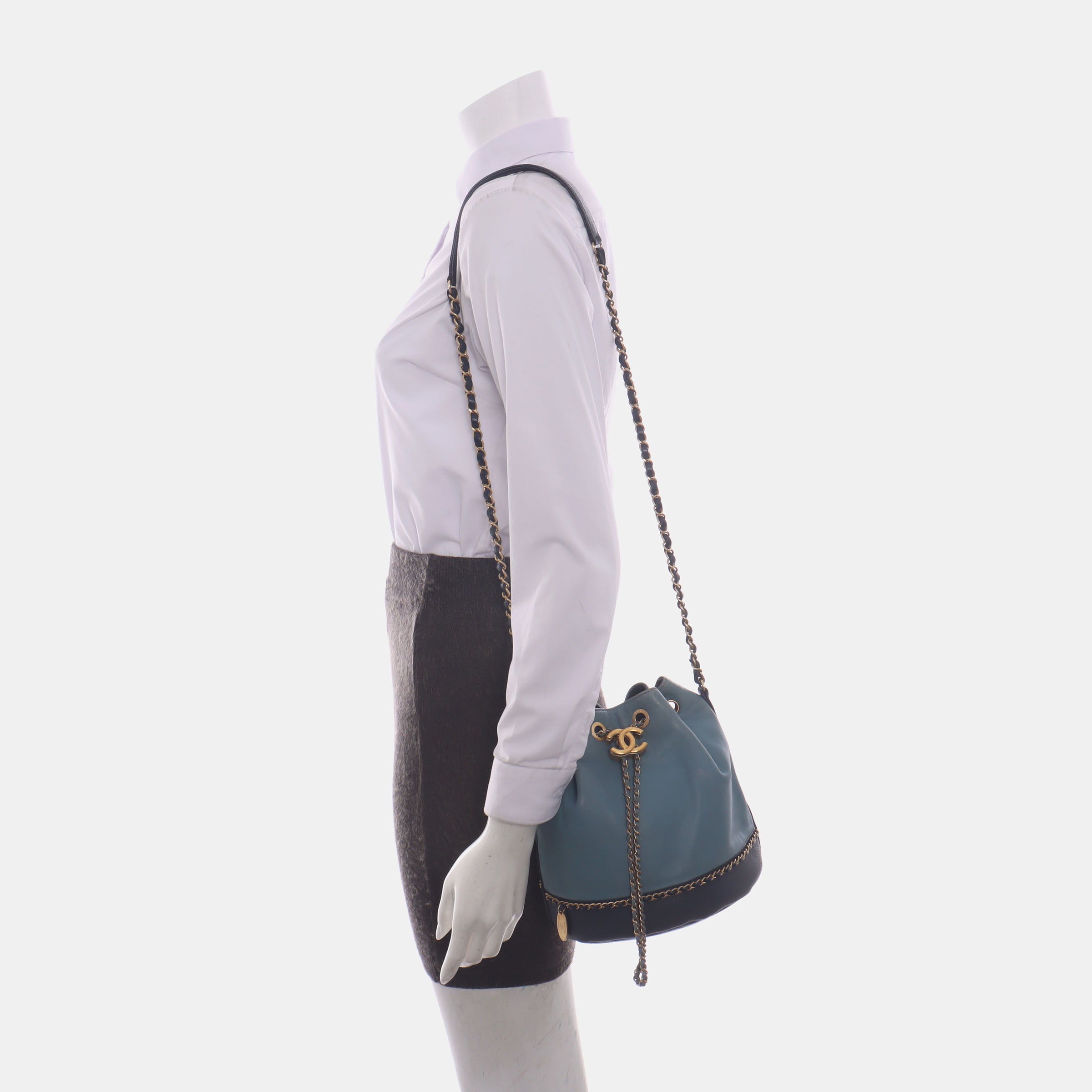 Chanel Leather Lambskin Navy Handbag