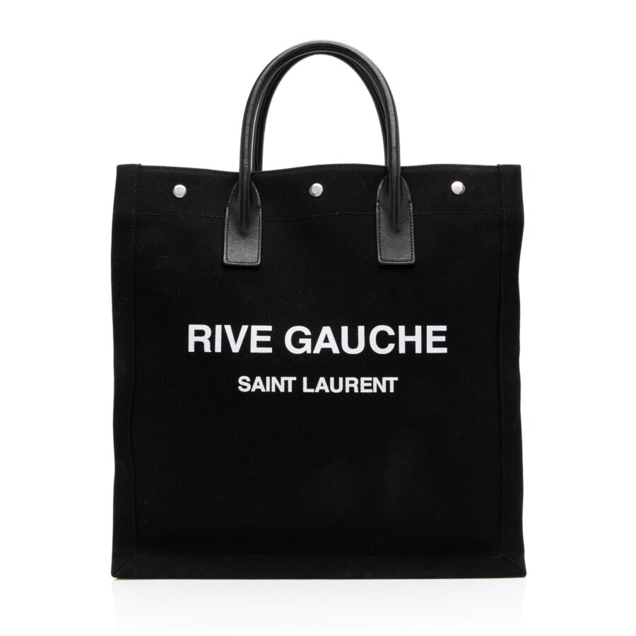 Saint Laurent Linen Calfskin Rive Gauche N/S Tote | Studio Nafay