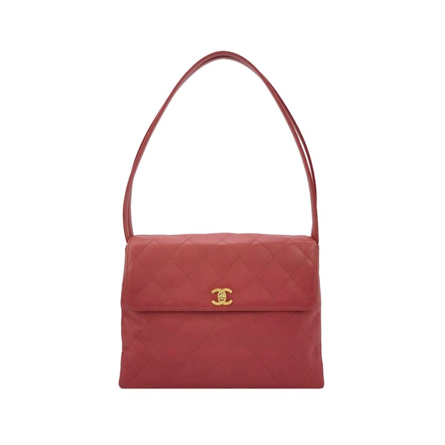Chanel Kelly Leather Lambskin Gold Handbag | Studio Nafay
