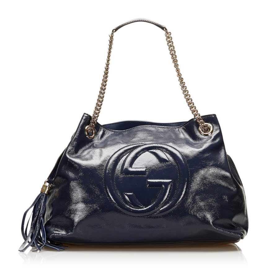 Gucci Medium Patent Leather Soho Chain Tote Tote Bag | Studio Nafay