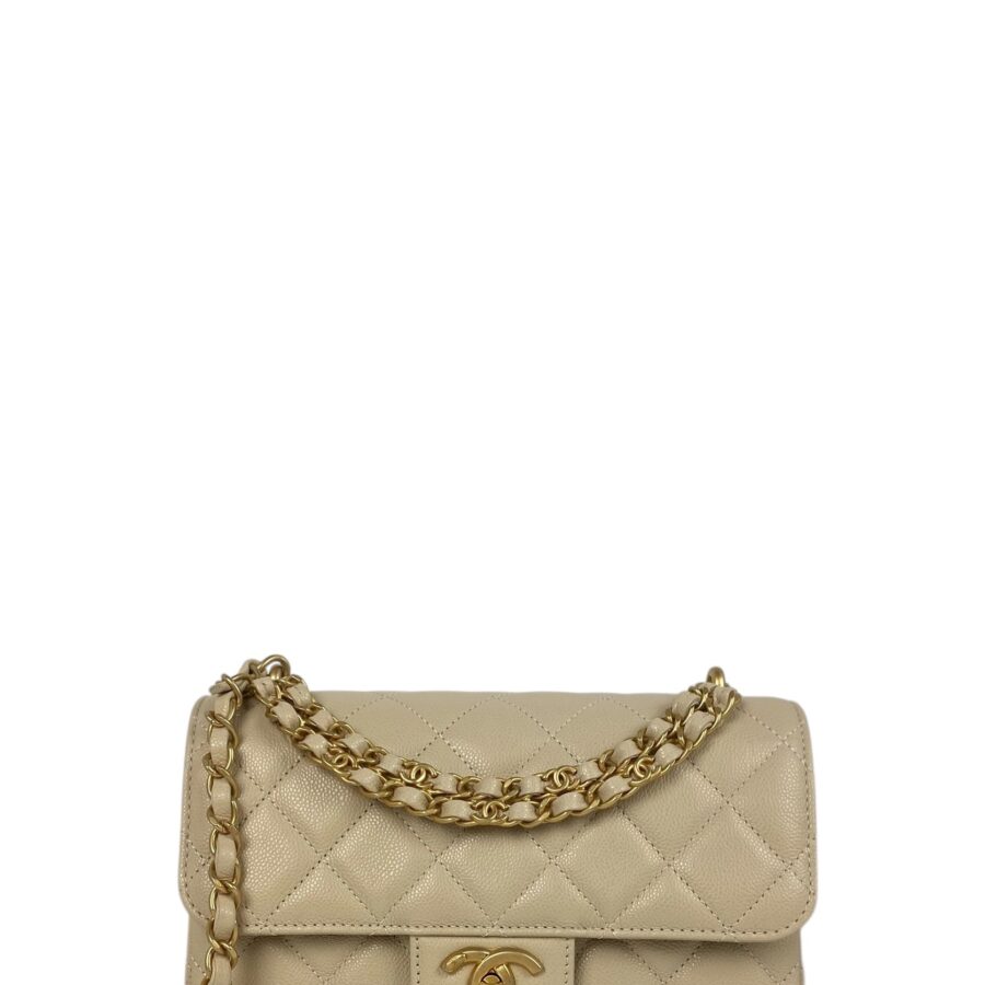Chanel Beige Small CC Chain Flap Bag | Studio Nafay