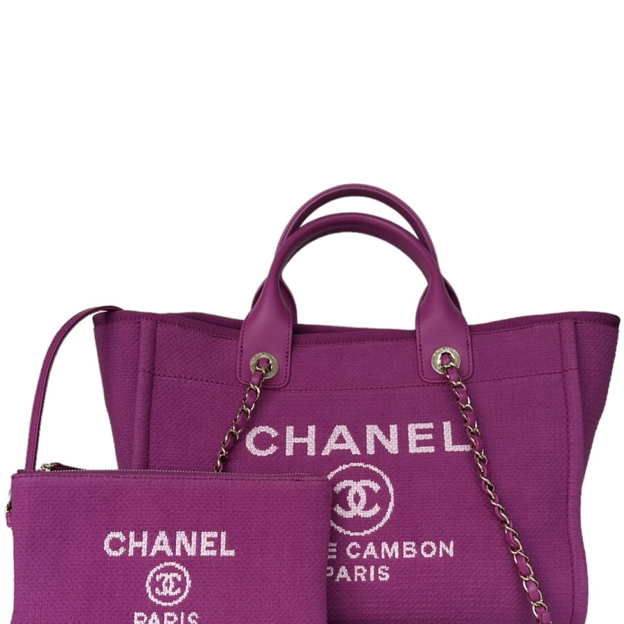Chanel Mixed Fibers Magenta Small Deauville Tote | Studio Nafay