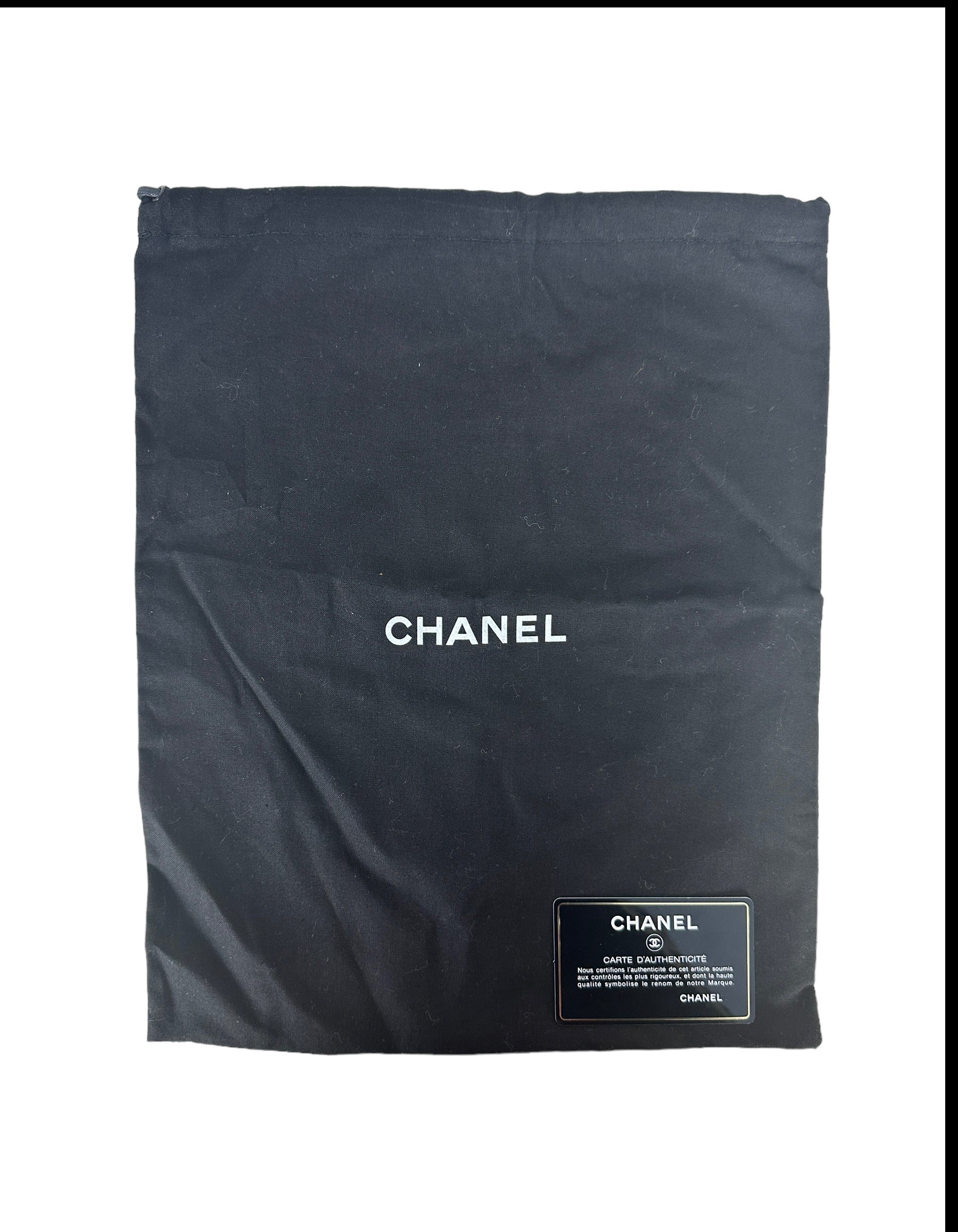 Chanel Navy/Gold Glitter Large Deauville Pouch Bag