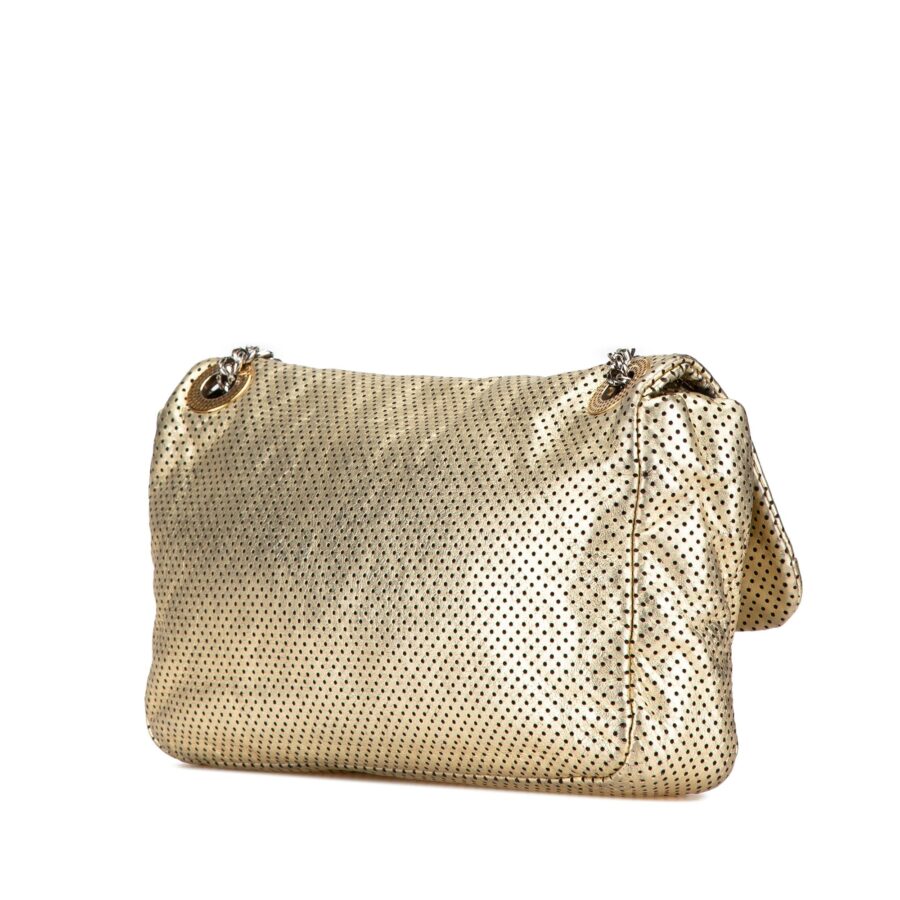 Gold Chanel Medium Perforated Calfskin Reissue Drill Flap Shoulder Bag | Studio Nafay