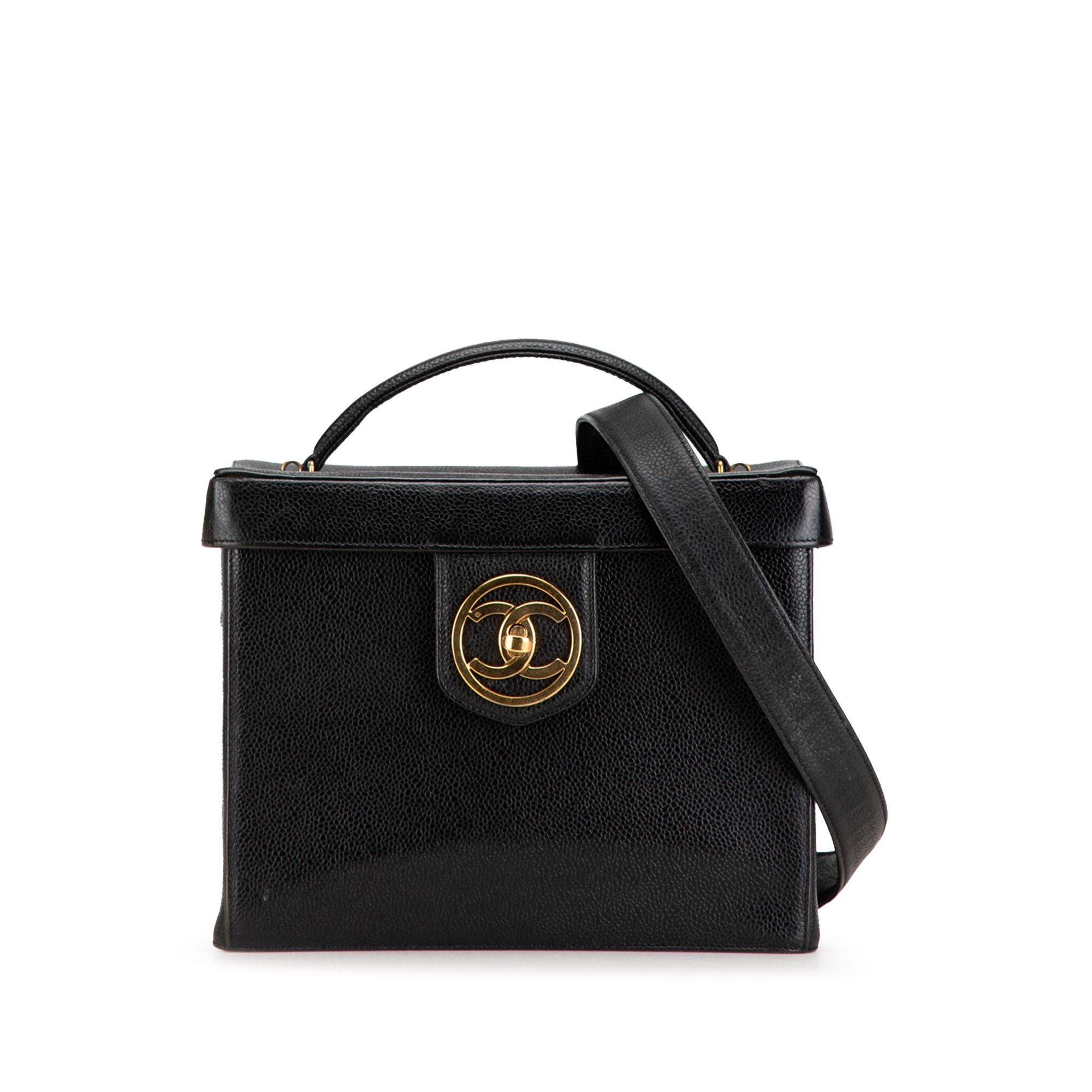 Chanel Twist Caviar Leather Black Shoulder Bag