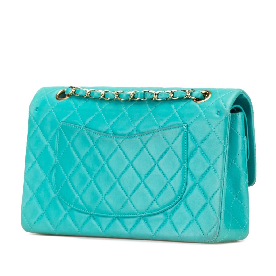 Blue Chanel Medium Classic Lambskin Double Flap Shoulder Bag | Studio Nafay