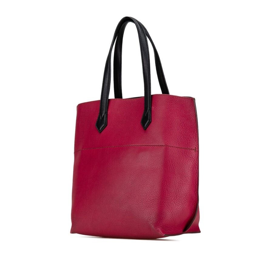 Red Fendi Small Leather All In Shopping Tote | Studio Nafay