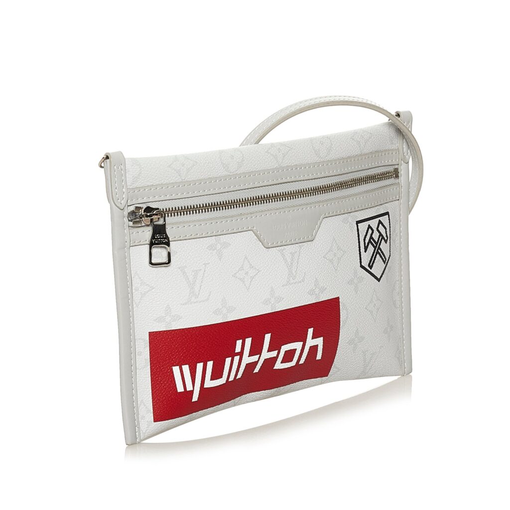 Louis Vuitton Double Flat Bag White Logo Story Monogram Canvas - Product Image 2