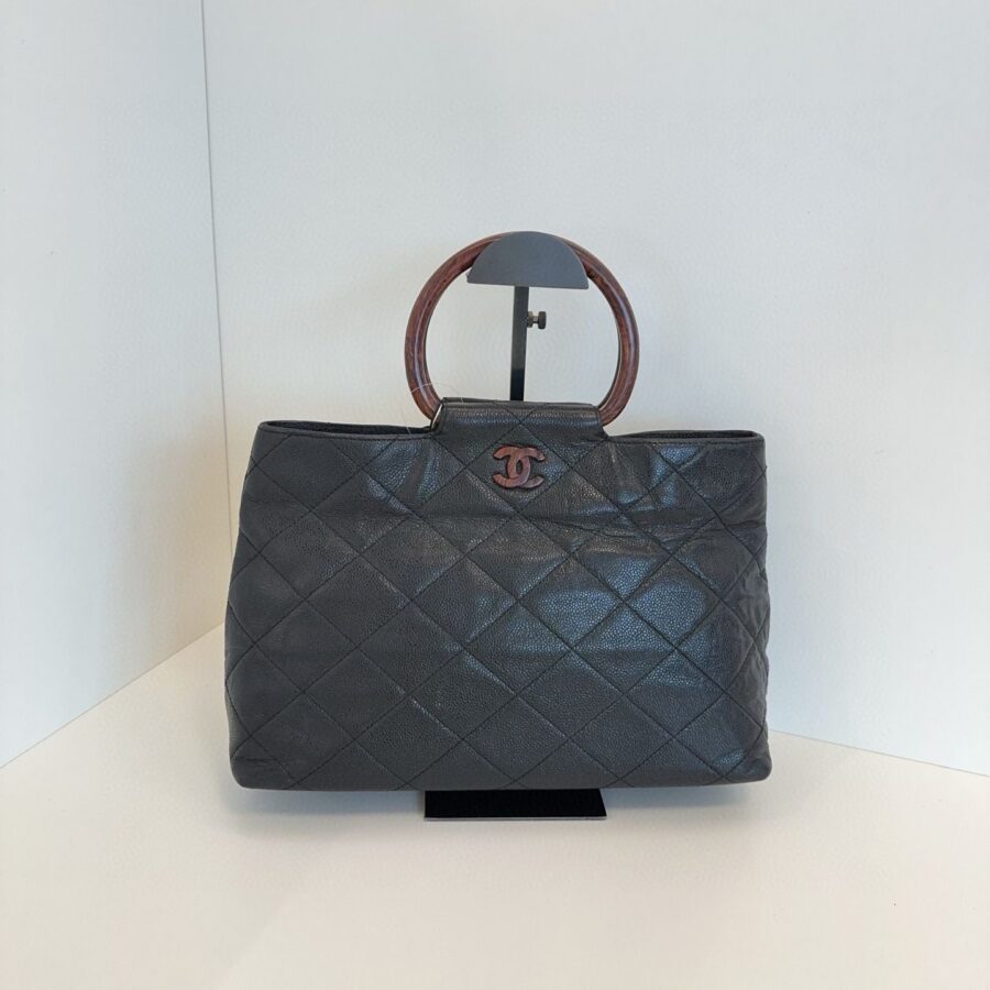 Chanel Leather Caviar Black Handbag 8 | Studio Nafay