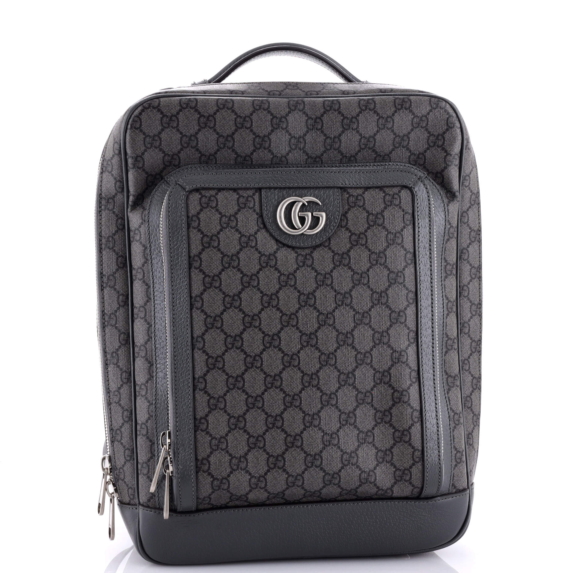 Ophidia Front Zip Pocket Backpack GG Coated Canvas Medium
