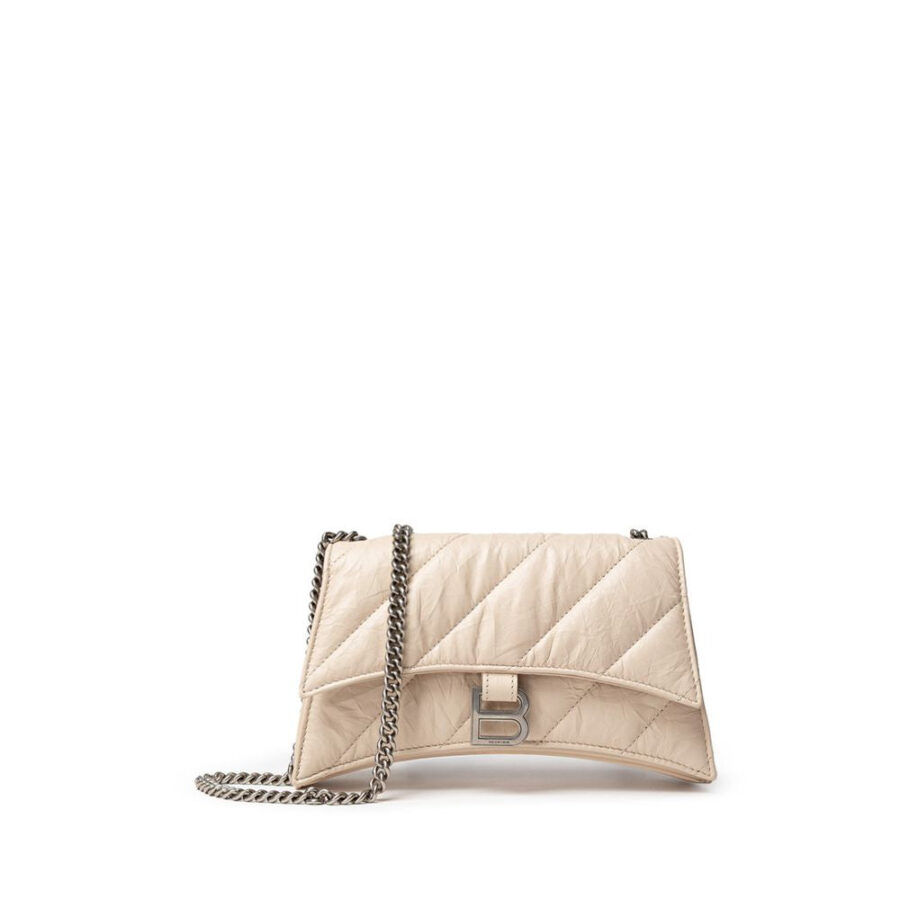 Balenciaga Beige Leather Shoulder Bag | Studio Nafay