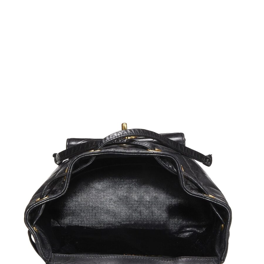 Chl, Black Quilted Lambskin 'CC' Classic Backpack Medium, Black | Studio Nafay
