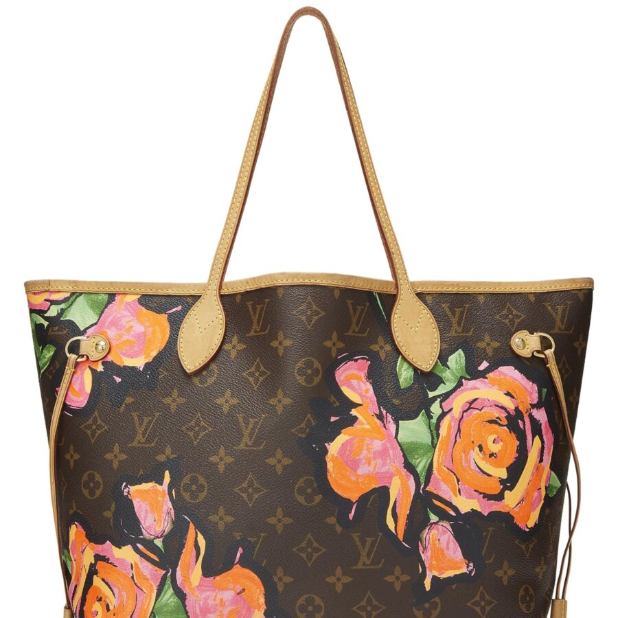 Louis Vuitton, Stephen Spro x Louis Vuitton Monogram Canvas Roses Neverfull MM, Brown | Studio Nafay