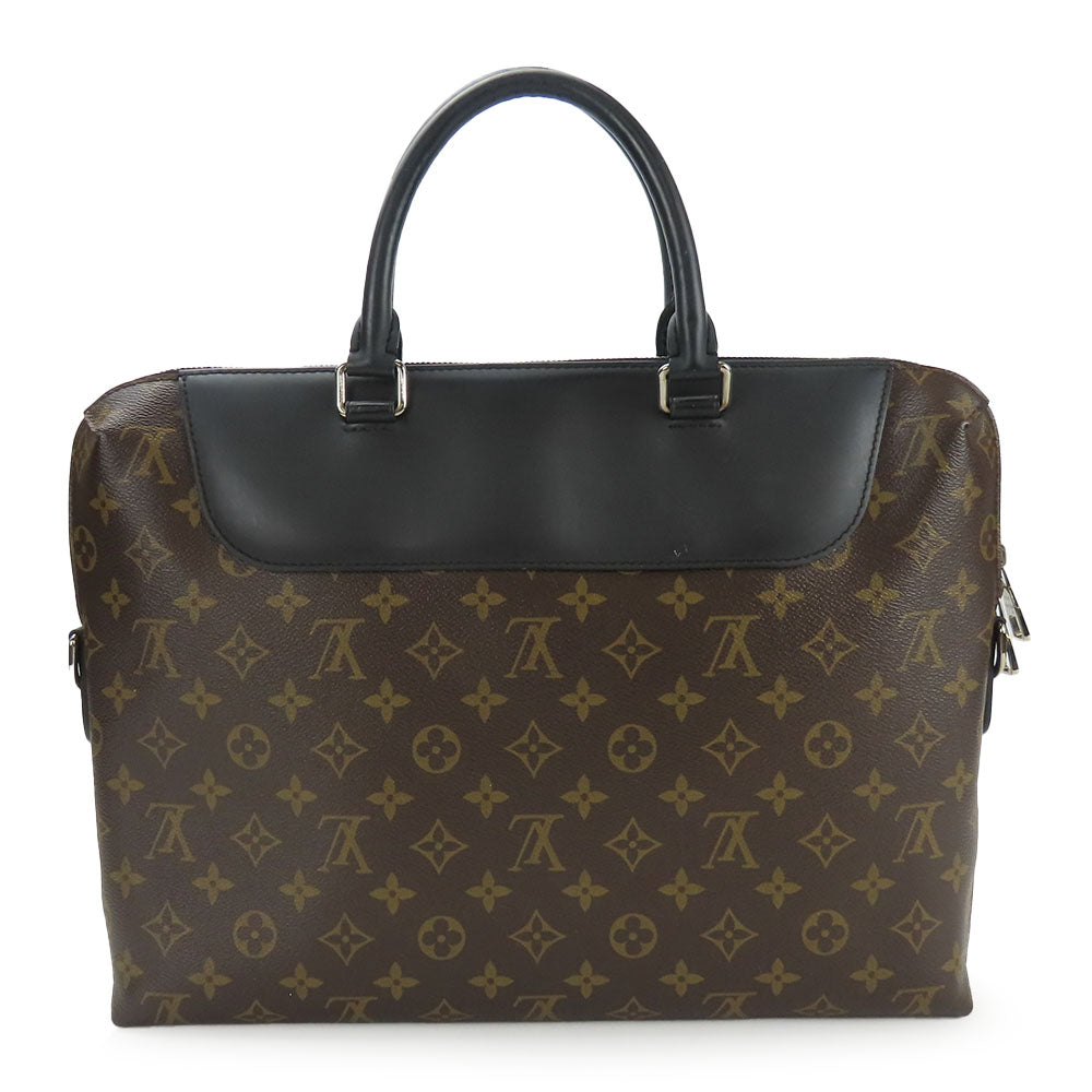 LOUIS VUITTON Business bag Monogram macacer Brown Porte Documan Jules PDJNM mens