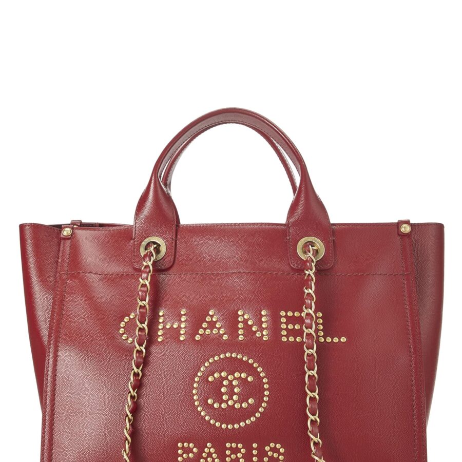 Chanel, Red Leather Deauville Small, Red | Studio Nafay