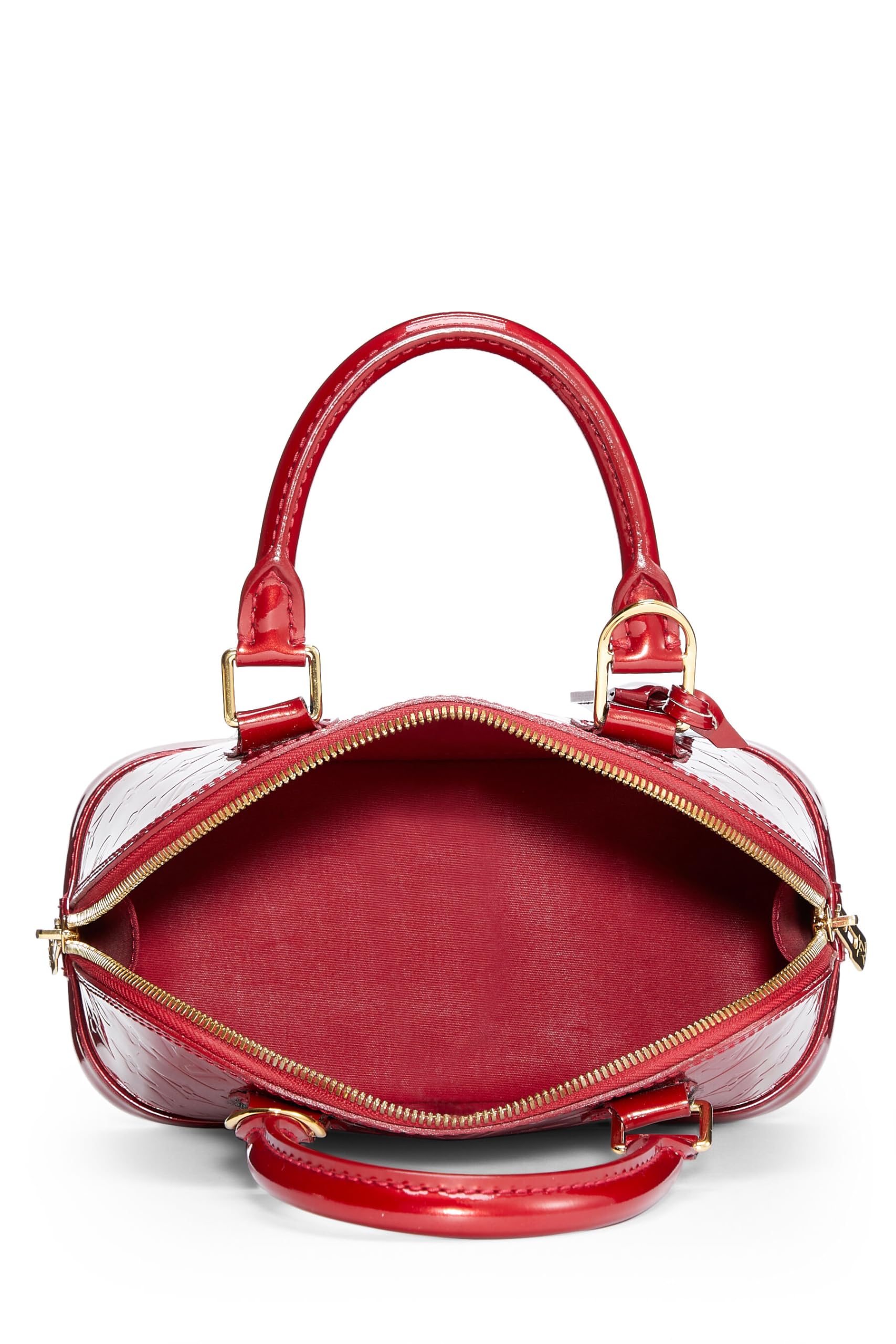 Louis Vuitton, Cerise Monogram Vernis Alma BB, Red