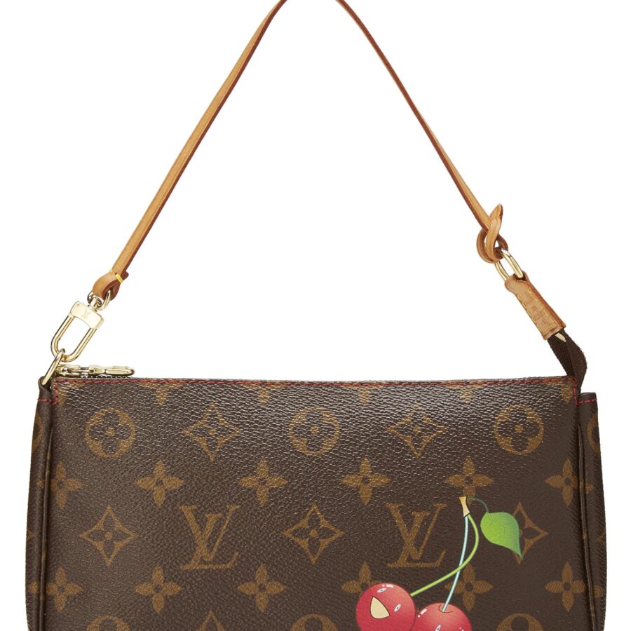 Louis Vuitton, Takashi Murakami x Louis Vuitton Monogram Cerises Pochette Accessories, Brown | Studio Nafay