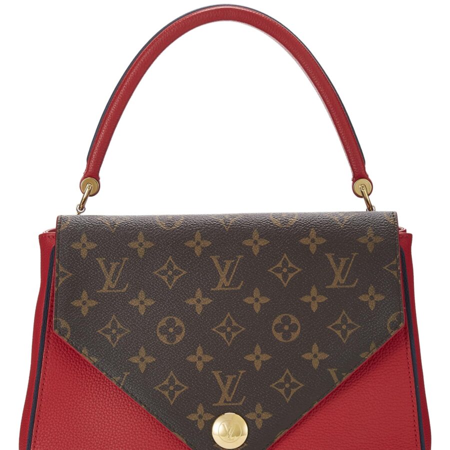Louis Vuitton, Red Leather Double V Bag, Red | Studio Nafay