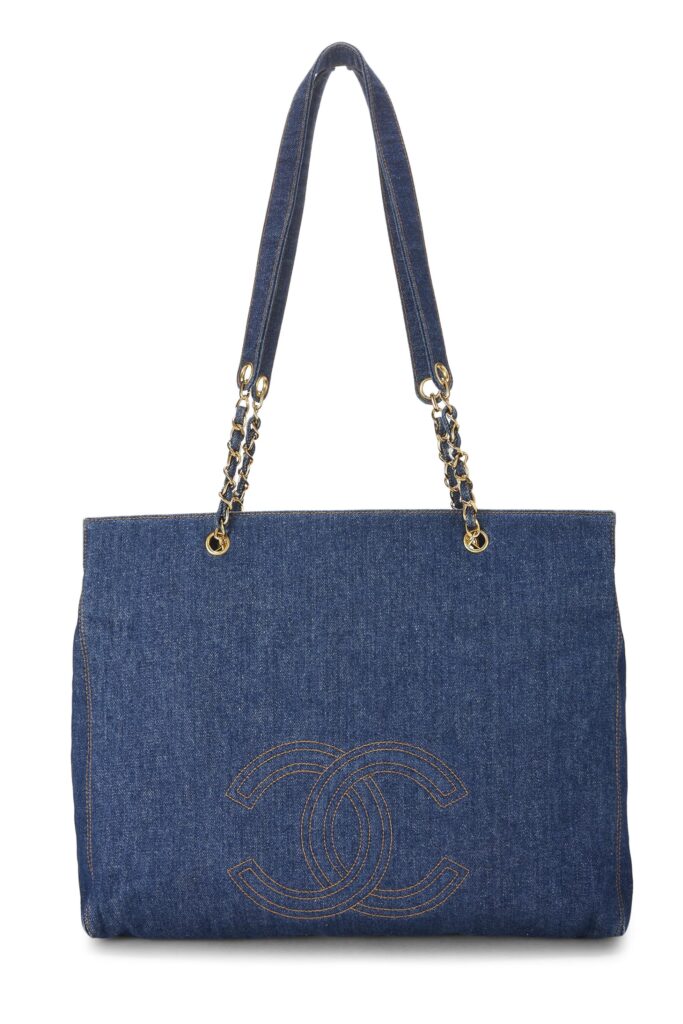 Chanel, Blue Denim Timeless 'CC' Tote, Blue | Studio Nafay
