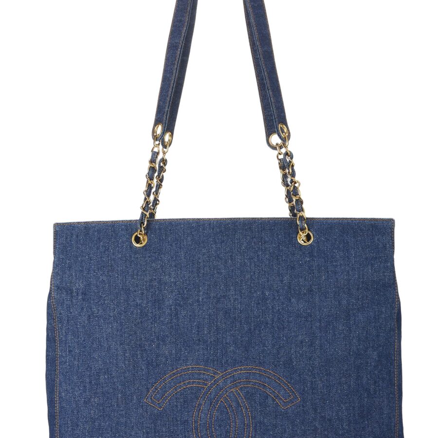 Chanel, Blue Denim Timeless 'CC' Tote, Blue | Studio Nafay