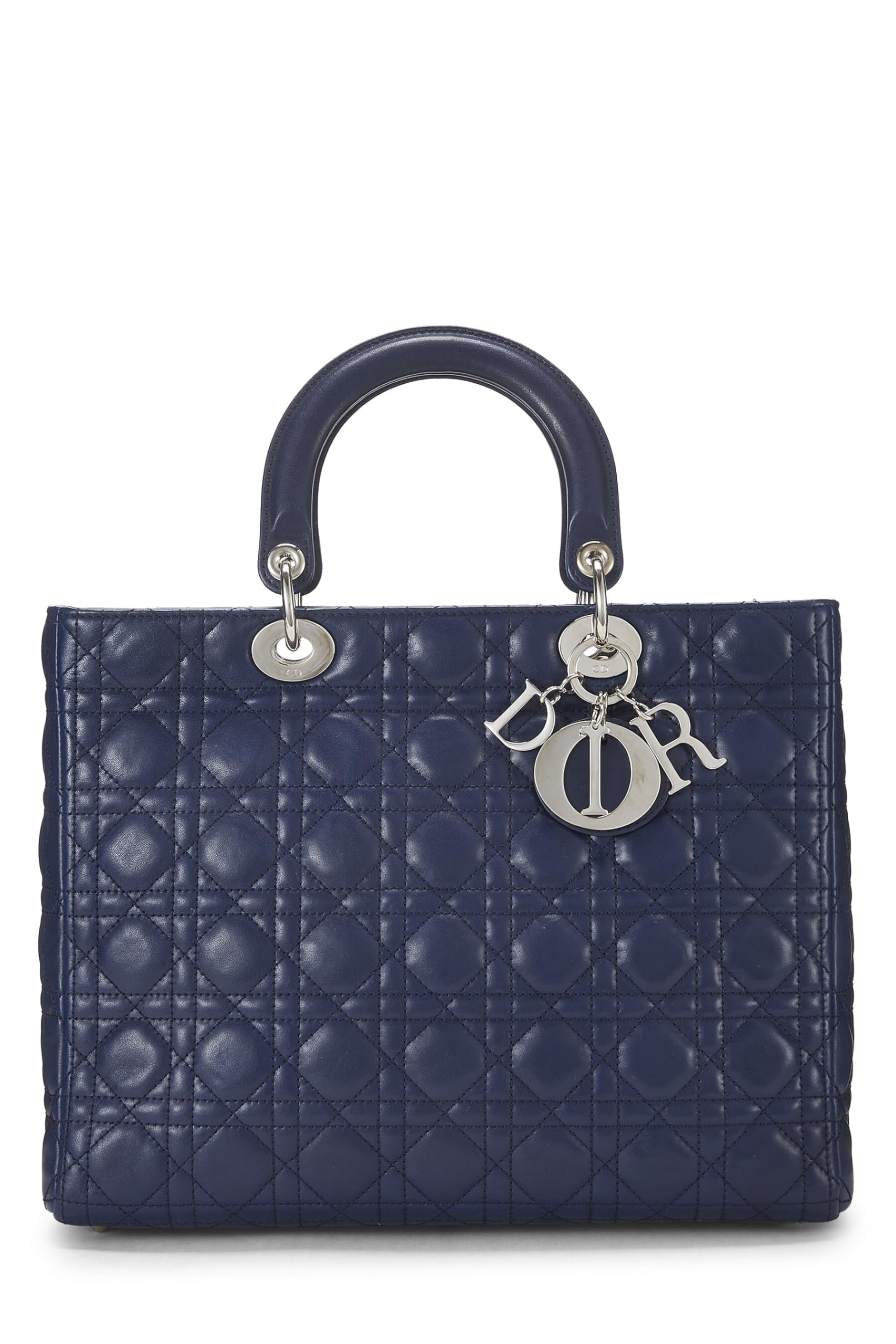 Dior, Blue Cannage Quilted Lambskin Lady Dior Large, Blue