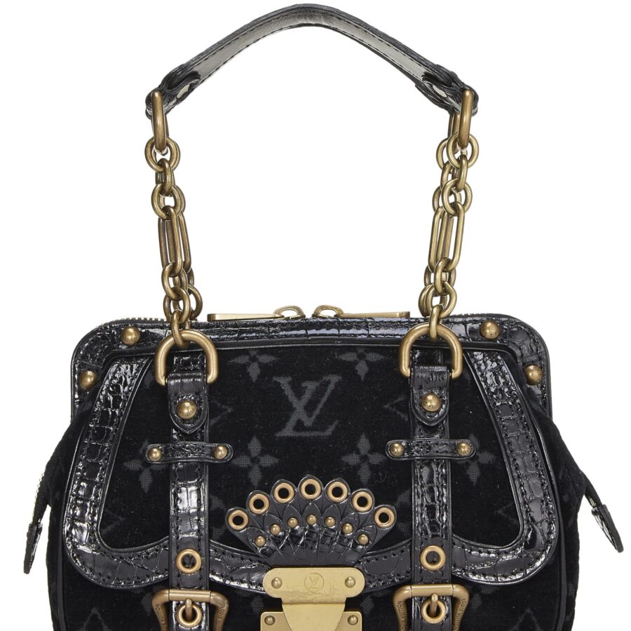 Louis Vuitton, Black Monogram Velour Gracie PM, Black | Studio Nafay