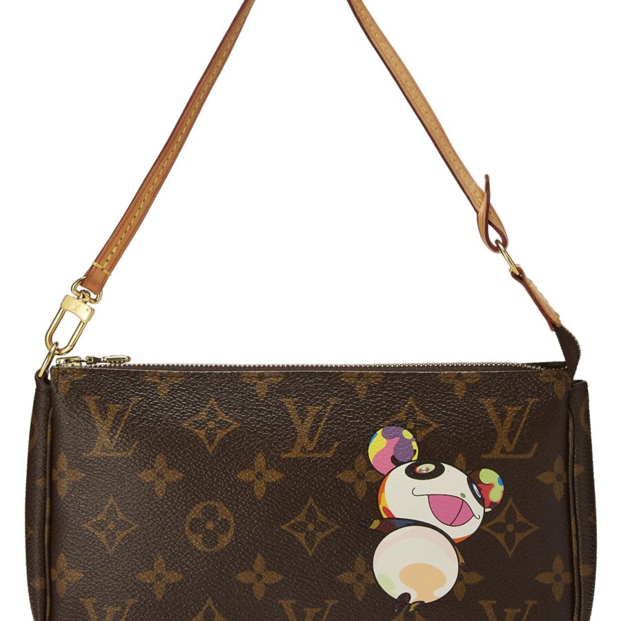 Louis Vuitton, Takashi Murakami x Louis Vuitton Monogram Canvas Panda Pochette Accessoires, Brown | Studio Nafay