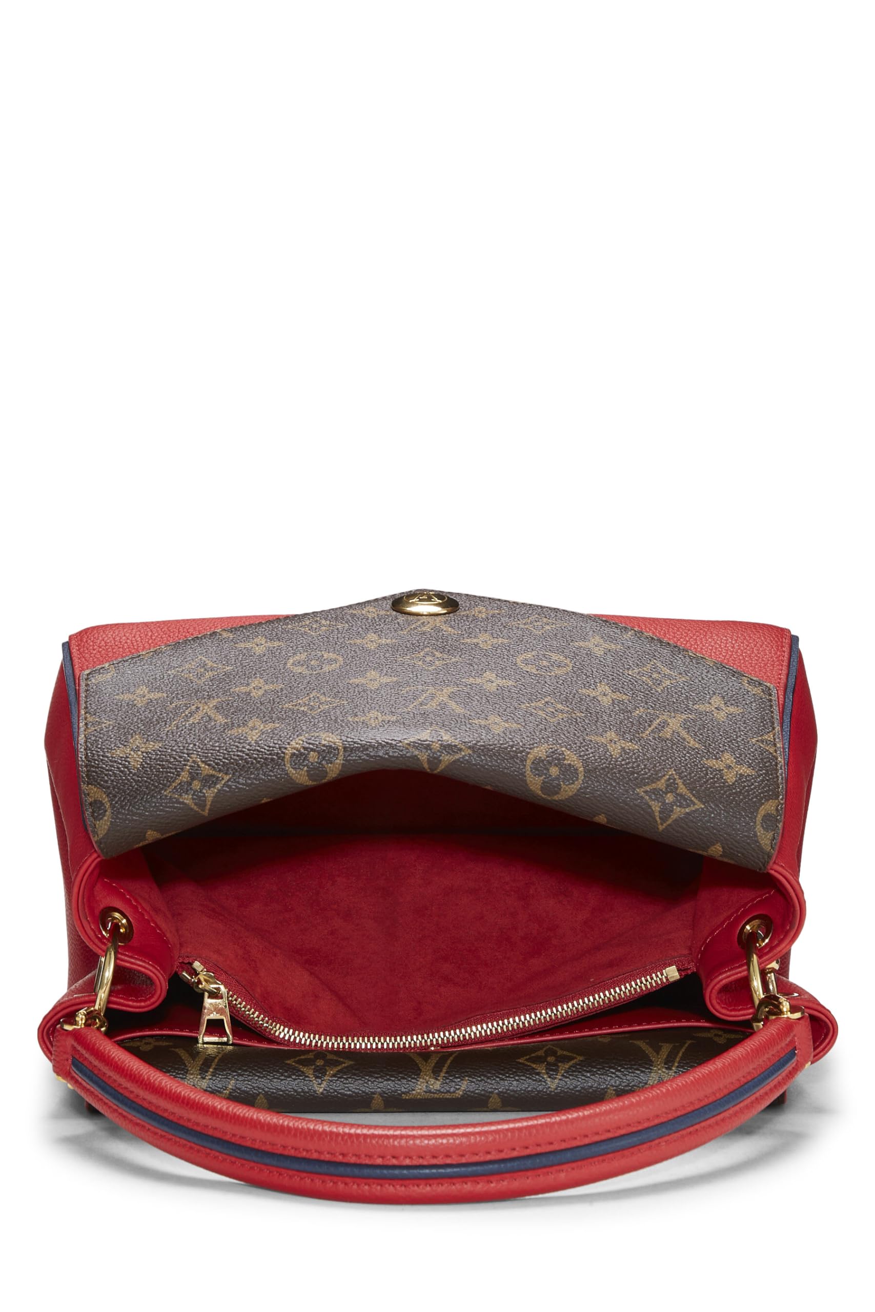 Louis Vuitton, Red Leather Double V Bag, Red