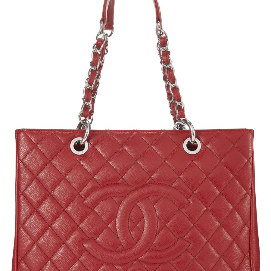 Chanel, Red Caviar Grand Shopping Tote (GST), Red | Studio Nafay