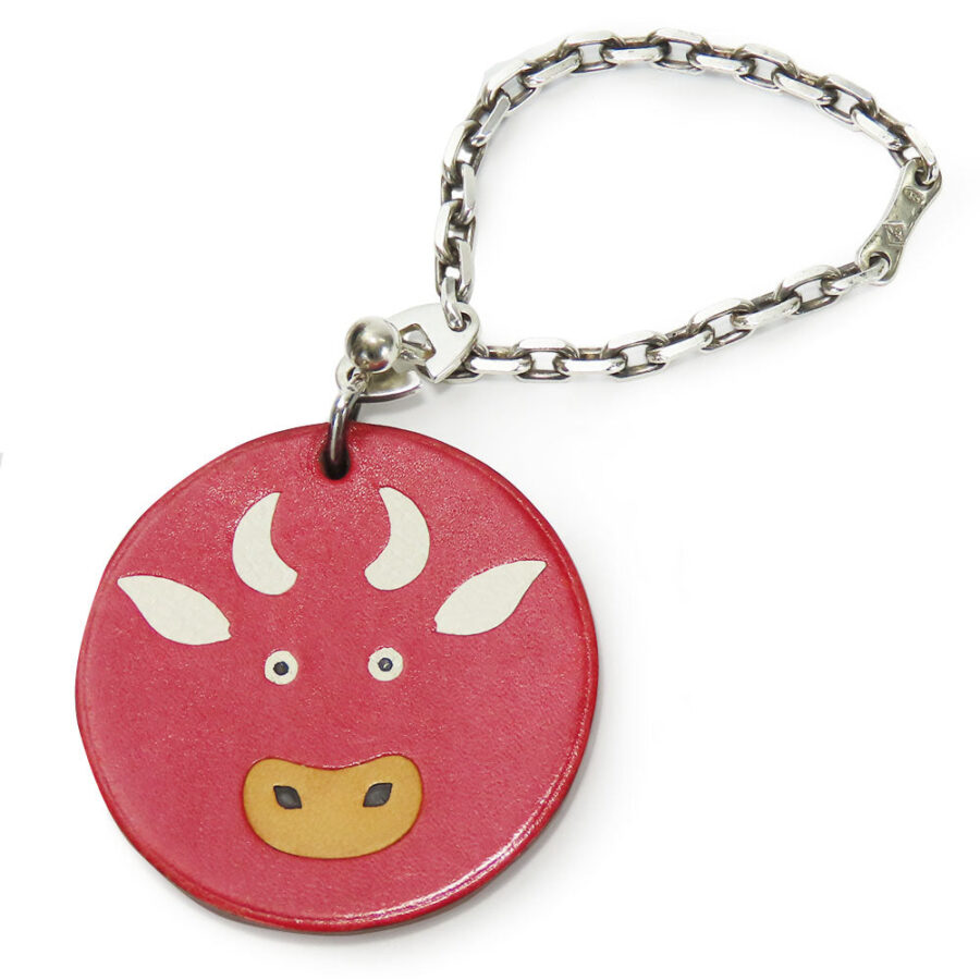 HERMES Bag charm Leather, Silver925 Red animal Women | Studio Nafay