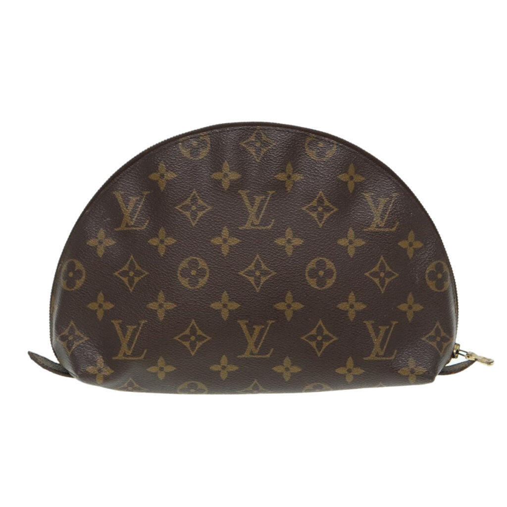 LOUIS VUITTON Monogram Trousse Demi Ronde Cosmetic Pouch LV Auth - Product Image 2