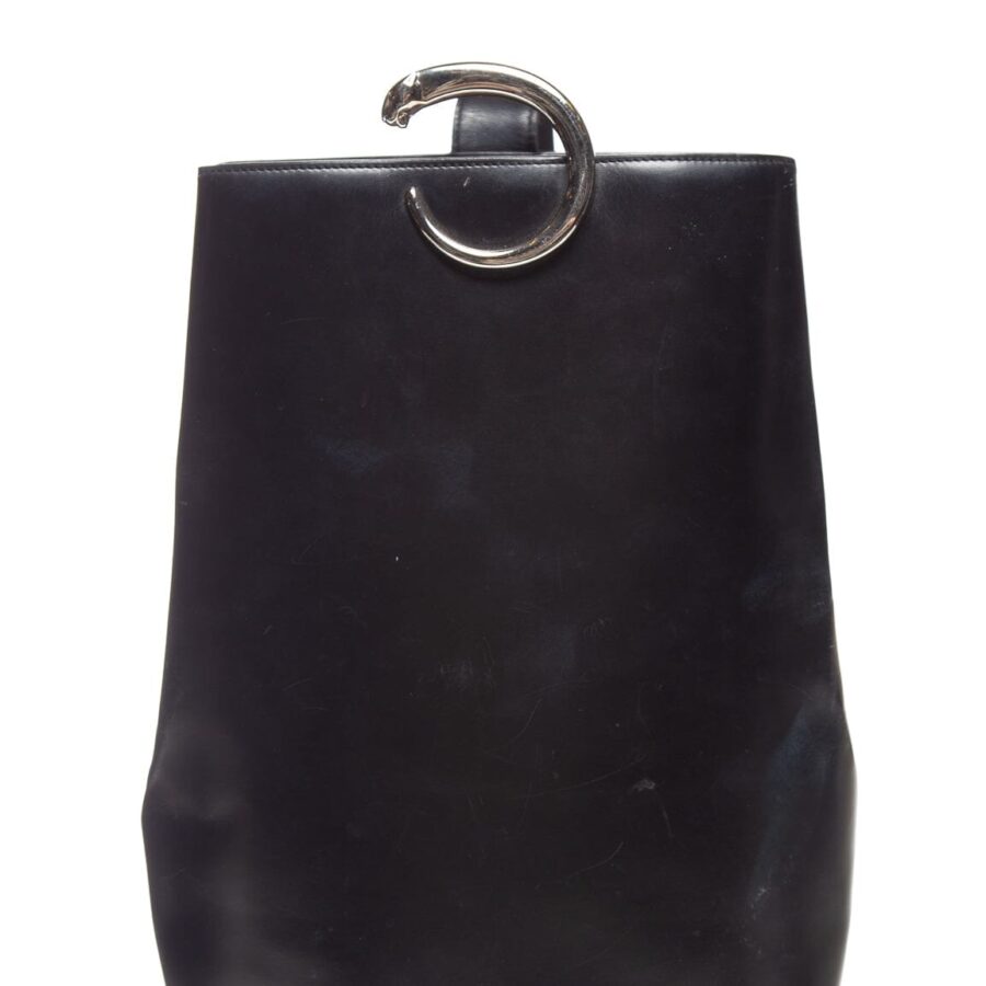 Cartier Black Leather Panthere Backpack/Bucket Bag | Studio Nafay